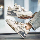 ADVBRIDGE  -  Men's thick soled casual shoes soft soles four seasons comfortable outdoor walking shoes flat shoes fashion youth board shoes