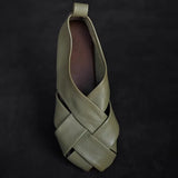 ADVBRIDGE  -  Sandals Women's Soft Sole Woven Breathable Roman Slip-on Summer Women's Flats