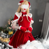 Advbridge 2024 Christmas Women Dress Xmas Sexy Lady Santa Claus Cosplay Costume Sexy Lingerie Winter Red Dress Bunny Cosplay Girls Uniform