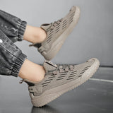 ADVBRIDGE  -  Fashion Mens Casual Shoes Summer Lightweight Flying-Woven Running Sport Shoes Male Mesh Breathable Soft Soled Comfort Sneakers