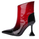 Advbridge Pointy Toe Women's Ankle Boots High Heels Leopard Print Sexy Rear Zipper Naked Bootines Chelsea Botas New Women's Shoes Big Size