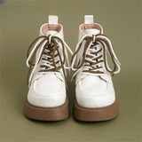 Advbridge 2024 Autumn New Gentle Style Original Short Boots Women's British Style Round Head Versatile Thick Bottom Short Boots