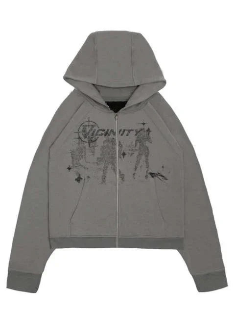 Advbridge Y2k Hoodie Hip Hop Letter Graphic Print Oversized Gray Hoodie Sweatshirt Men Women New Fashion Casual Gothic Tops Streetwear