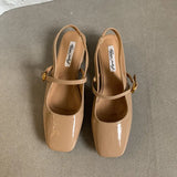 ADVBRIDGE  -  Women Square Toe Sandals Dress Elegant Slippers 2024 Summer Fashion High Heels Shoes Trend Outdoor Chunky Pumps Female Slides
