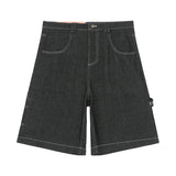 Advbridge High Street Embroidery Casual Over Knee Summer Jeans Shorts Men's Wide Leg Baggy Y2K Denim Short Oversized Five Point Pants