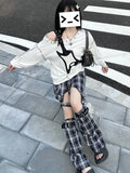 Advbridge  Grunge Punk Style Women T-shirts Sexy Off Shoulder Harajuku Graphic T-shirts Y2k Japanese Gyaru Long Sleeve Kpop Fashion