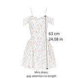 Advbridge Fashion Summer Dresses 2024 Floral Print Party Dresses Off The Shoulder Holiday Dress Elegant  A Line Women Clothing