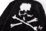 Advbridge Winter High Street Warm Cashmere Jacket Black Skull Print V-neck Ribbon Button Cardigan MMJ Coats Men Women Sweater