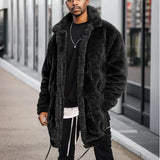 Advbridge Autumn And Winter Men's Faux Fur Coat Korean Fashion Slim Clothing Brown Fluffy Warm Coat Casual Male Top Thermal Jacket LOOSE