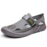 ADVBRIDGE  -  Sandals Man Fashion Summer Outdoor Beach Casual Baotou Hole Shoes for Men Breathable Platform Beach Indoor Roma Sandals