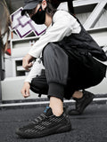 ADVBRIDGE  -  Fashion Mens Casual Shoes Summer Lightweight Flying-Woven Running Sport Shoes Male Mesh Breathable Soft Soled Comfort Sneakers