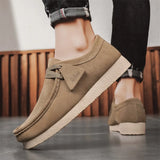 ADVBRIDGE  -  Fashion Suede Loafers Shoes For Men Grey Casual Shoes Men Platform Slip-on Men's Driving Shoes Lightweight Versatile Mens Shoes