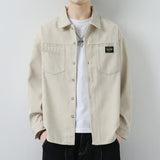 Advbridge Spring Autumn Men's corduroy shirt Safari Style Long Sleeve Lapel jacket top Casual Loose High Quality Shirts Mens Clothing
