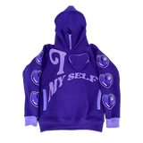 Advbridge New Purple High Neck Pullover Half Zip Sweatshirt Vintage y2k High Street Hip Hop Rap KPOP Dance overzie Tops Clothes Jacket