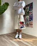 Advbridge Hip-hop Trend Brand Streetwear Five-quarter Pants Gothic Punk Anime Print Baggy Jeans Men Y2K Harajuku Fashion Casual Shorts