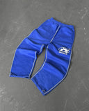 Advbridge 90s Streetwear Y2K Sweat Pants Men Embroidered High Street Fashion Drawstring Leg Tie Pants Street Casual Oversized Cotton Straight Leg Pants