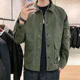 Advbridge Men's Jackets Spring Autumn New Trend Cool-work turtleneck Casual Pastel Slim Korean Jacket Men