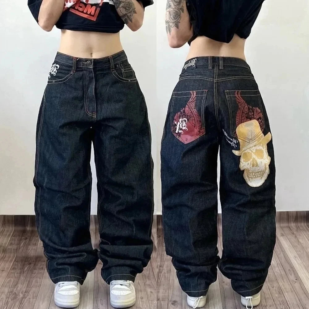 Advbridge 90s Streetwear 2024 Korean Version New Washed Letter Embroidered Baggy Jeans Male Y2K High Street Vintage Harajuku Casual High-waisted Jeans