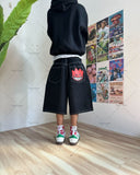 Advbridge Hip-hop Trend Brand Streetwear Five-quarter Pants Gothic Punk Anime Print Baggy Jeans Men Y2K Harajuku Fashion Casual Shorts