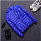 Advbridge Ultra Light Down Jackets  Feather Cotton Hoodie Autumn Winter Men Long Sleeve Zipper Waterproof Lightweight Coat Tops Oversize