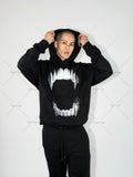 Advbridge European and American Punk Goth Pattern Printed Hoodie Y2K Harajuku Retro Streetwear Men's Hip-hop Trend Casual Loose Pullover