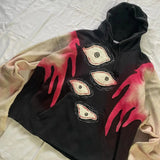 Advbridge 90s Streetwear Streetwear Women Eye of Death Comics Hoodie Aesthetic Kawaii Y2k Grunge Goth Kpop Hip Hop Cartoon Graphics Oversized Harajuku