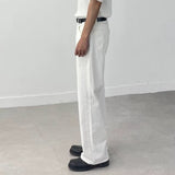 Advbridge New White Denim Men's Spring and Autumn Loose Style Japanese Fit Washing Vintage Casual Wy-drag Long Pants that's it.
