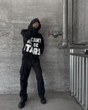 Advbridge Y2K Harajuku Retro Letter Print Hoodie American Hip-hop Casual Oversized Sweatshirt Men Punk Style Cool Trendy Brand Streetwear