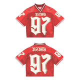 Advbridge 90s Streetwear Y2K Street Jersey Mesh Breathable Sportswear Men Retro Trendy Hip Hop Summer Football Training Uniform Oversized Unisex T Shirt