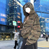 Advbridge Y2K Harajuku Retro Camouflage Zipper Hoodie Hip-hop Punk Trend Brand Streetwear Jacket Women Fashion Casual Loose Sweatshirt