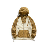 Advbridge Spring Summer Sunscreen Clothing Thin And Light Hooded Jacket Men Patchwork Ice Silk Coat Outdoor Fishing Mountain Travel Top