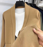 Advbridge Autumn Winter Men Knitted Suit Jacket Fashion Slim Fit Wool Sweater Tops Blazers Trendy Streetwear Casual Cardigan Knitwear Coat