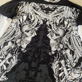 Advbridge Y2k women's clothing hoodies sweatshirt pullover long sleeved round neck retro skull dark high street oversize street tops news