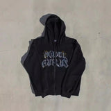 Advbridge y2k long sleeved pullover hoodie sweatshirt jacket personalized printed pattern streetwear school outfit hip-hop punk winter new