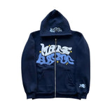 Advbridge Y2k Printed Men Zip Up Hoodies  Hip Hop Oversized Pocket Sweatshirt Anime Harajuku Punk Streetwear Clothes Loose Pullover Hoodie