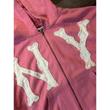 Advbridge 90s Streetwear NY Letter Man Hoodie Sweatshirts Y2k Grunge Aesthetic Harajuku West Pullovers Goth Sweatshirts Grunge Loose Embroidery Hip Hop