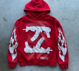 Advbridge Y2k pullover print pattern long sleeved hoodie hoodie clothing vintage street rap trend wear high street dark 2024