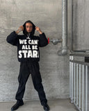 Advbridge Y2K Harajuku Retro Letter Print Hoodie American Hip-hop Casual Oversized Sweatshirt Men Punk Style Cool Trendy Brand Streetwear