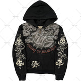 Advbridge Y2K Hoodies Joker Casual Versatile Harajuku Style Zipper Sweatshirt Men Gothic Rock Skull Bones Oversized Hoodie Men Streetwear
