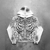 Advbridge Y2k Pullover Long Sleeved Striped Printed Hoodie Hoodie Sweatshirt Street Vintage Oversize Trendy Winter Outfit High Street 2024