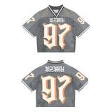 Advbridge 90s Streetwear Y2K Street Jersey Mesh Breathable Sportswear Men Retro Trendy Hip Hop Summer Football Training Uniform Oversized Unisex T Shirt