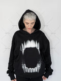 Advbridge European and American Punk Goth Pattern Printed Hoodie Y2K Harajuku Retro Streetwear Men's Hip-hop Trend Casual Loose Pullover