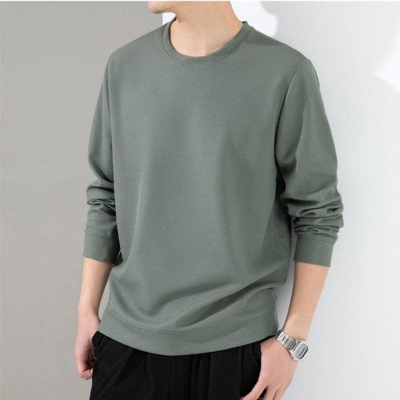 Advbridge Men's T-shirt autumn simple thin loose new men's long-sleeved shirt hoodie casual large size men