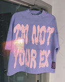 Advbridge 90s Streetwear Retro Harajuku Fashion Brand Letter Print Oversized Short-sleeved Tops Men Y2k American Street Hip-hop Loose T-shirts Women