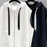 Advbridge Hong Kong-style hooding vest men's Outlook cool trend zipper put on this cool sleepy Nashie