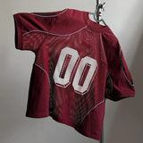 Advbridge 90s Streetwear Y2K Retro Mesh Jersey Quick Dry Breathable Graphic T Shirt Men Street Trend Short Sleeve Oversized Unisex Football Sports Wear