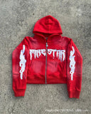 Advbridge Y2k Long Sleeved Pullover Hoodie Vintage Zipper Embroidered 3d Pattern Sweatshirt Streetwear Tops Winter Boots School Outfit New