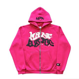 Advbridge Y2k Printed Men Zip Up Hoodies  Hip Hop Oversized Pocket Sweatshirt Anime Harajuku Punk Streetwear Clothes Loose Pullover Hoodie