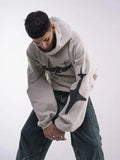Advbridge 90s Streetwear Trendy Letter Printed Hoodie For Male Casual Loose Long Sleeve Hooded Sweatshirt Y2k Street 2024 Men's Oversize Blouse Tops