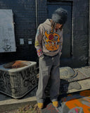 Advbridge 90s Streetwear American Retro Street Hip Hop Pattern Print Men Hoodie Y2k Gothic Punk Oversized Women Streetwear Pullover Harajuku Sweatshirt